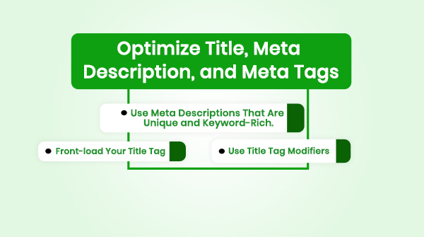 Optimize title, description and Mata Tags